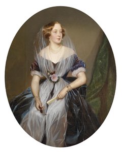 高貴な女性の肖像画 作： Ferdinand Georg Waldmuller